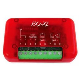 RX2-XL NOLOGO Radioricevitore 2Ch Fix-Hcs-Eb In Box Rosso